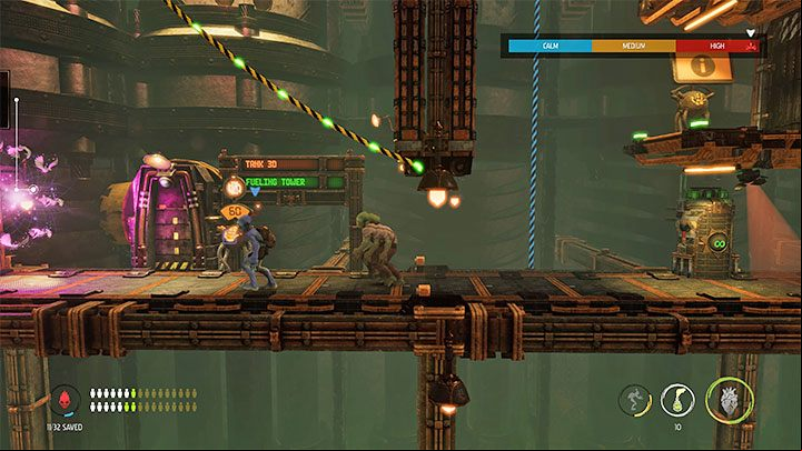 Quickly, summon the Mudokons at a distance - Oddworld Soulstorm: Crossing the Tank Row 3D, Phat Station - walkthrough - 6: Phat Station - Oddworld Soulstorm Guide