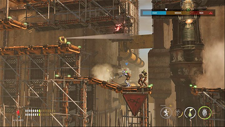 After leaving Tank Row 3D, you will find a vending machine with free Brew Bottles, and you can recruit 2 Mudokons - Oddworld Soulstorm: Crossing the Tank Row 3D, Phat Station - walkthrough - 6: Phat Station - Oddworld Soulstorm Guide