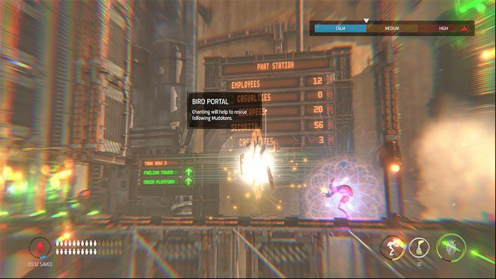 The exit from the site is located in the lower-left part of the site - Oddworld Soulstorm: Crossing the Tank Row 3D, Phat Station - walkthrough - 6: Phat Station - Oddworld Soulstorm Guide