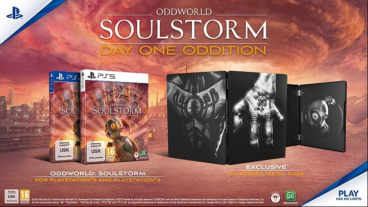 Box version of the game - Day One Oddition - was prepared exclusively for PS4 and PS5 - Oddworld Soulstorm: Game versions - Annex - Oddworld Soulstorm game guide