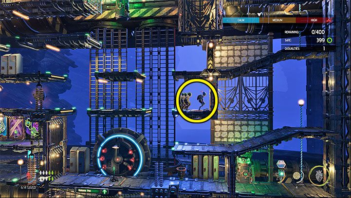 After reaching Level 7, let's start by getting rid of the local Sligs - we can use any candy and tie the Sligs or kill them - Oddworld Soulstorm: Holding Pen 10-6, Escape - guide - 13: Escape - Oddworld Soulstorm Guide