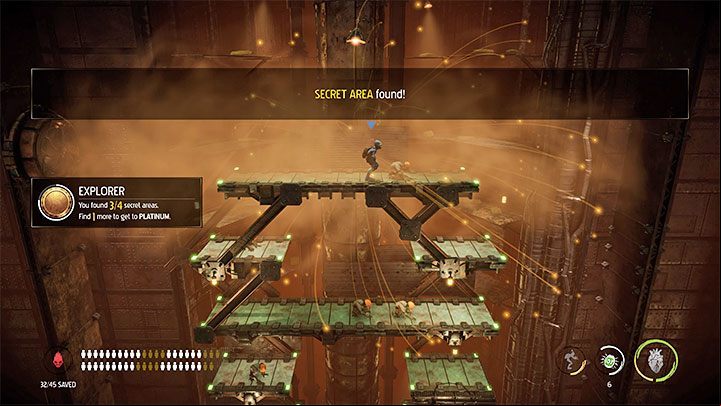 Platinum badge requirements: Find 4 Secret Areas - Oddworld Soulstorm: Badges (challenges), Slig Barracks - list, walkthrough - 9: Slig Barracks - Oddworld Soulstorm Guide