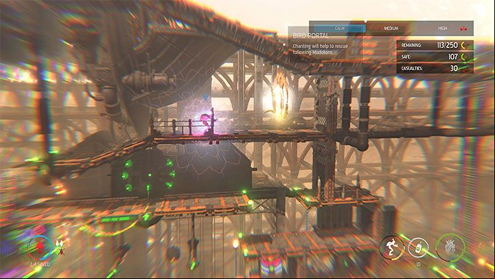 After surviving the last battle, we reach the lever located above the battle arena - Oddworld Soulstorm: Protecting the Mudokons, Reunion at the Old Trellis - walkthrough - 8: Reunion at the Old Trellis - Oddworld Soulstorm Guide