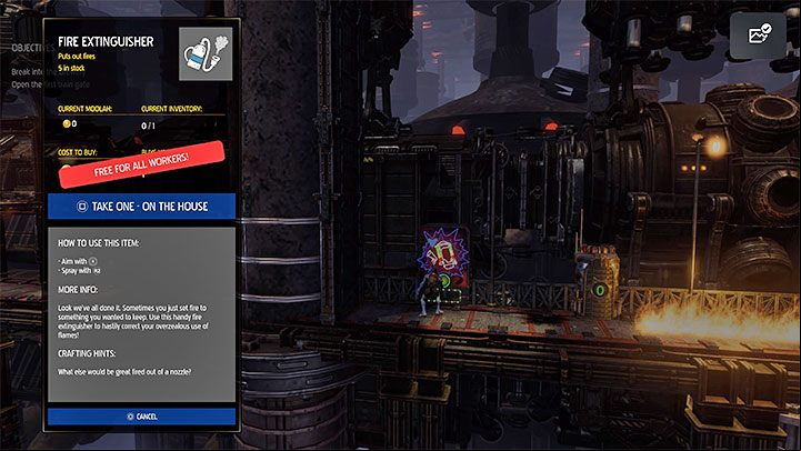 A couple of fires broke out in the area, but the problem can be easily solved - Oddworld Soulstorm: Opening the 1st and the 2nd gate, Brewery - walkthrough - 16: Brewery - Oddworld Soulstorm Guide