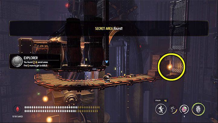 Upon arriving at the new place, don't head to the right immediately - Oddworld Soulstorm: opening the last Gate, Brewery - walkthrough - 16: Brewery - Oddworld Soulstorm Guide