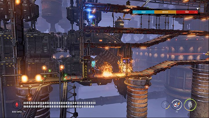 We can now (carefully - Oddworld Soulstorm: opening the last Gate, Brewery - walkthrough - 16: Brewery - Oddworld Soulstorm Guide