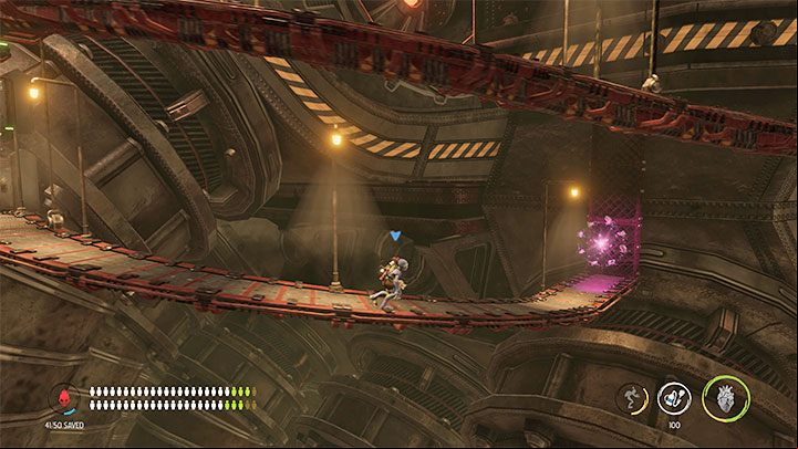 Jump to the platforms below to eventually reach the bird portal and use it to free all of the Mudokons - Oddworld Soulstorm: The Final Boss, Eye of the Storm - walkthrough - 17: Eye of the Storm - Finale - Oddworld Soulstorm Guide