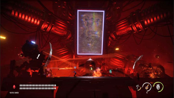 Focus down one of the mechs and attack the second one only after the first one is destroyed - Oddworld Soulstorm: The Final Boss, Eye of the Storm - walkthrough - 17: Eye of the Storm - Finale - Oddworld Soulstorm Guide