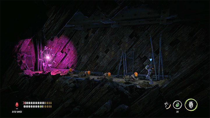 Recruit 3 Mudokons in the lower area, but not leave this area yet - Oddworld Soulstorm: Descending to the Bone Processing, Necrum - walkthrough - 10: Necrum - Oddworld Soulstorm Guide