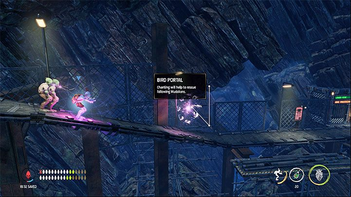 You do not need to use the ladder because the upper age also allows you to exit the cave - Oddworld Soulstorm: Descending to the Bone Processing, Necrum - walkthrough - 10: Necrum - Oddworld Soulstorm Guide