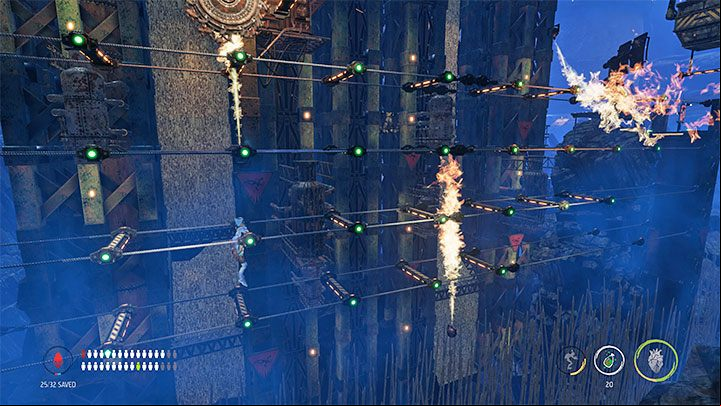 Wait for the right moment to let go - Oddworld Soulstorm: Descending to the Bone Processing, Necrum - walkthrough - 10: Necrum - Oddworld Soulstorm Guide