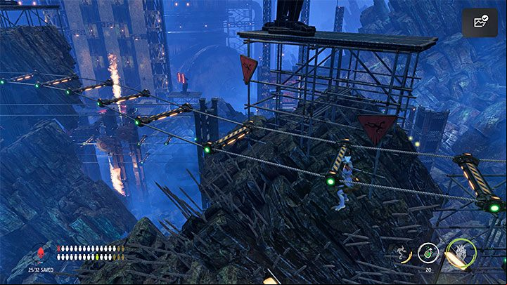 On the way to the place of the third puzzle, you can optionally use the binoculars again at the vantage point - Oddworld Soulstorm: Descending to the Bone Processing, Necrum - walkthrough - 10: Necrum - Oddworld Soulstorm Guide