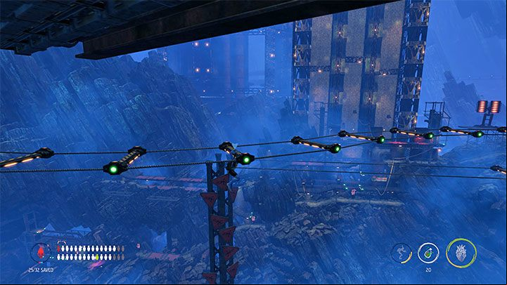The final fourth environmental puzzle will begin shortly after reaching the checkpoint on the edge of the abyss - Oddworld Soulstorm: Descending to the Bone Processing, Necrum - walkthrough - 10: Necrum - Oddworld Soulstorm Guide