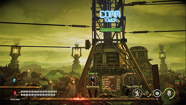 At the end of the ride, you the familiar bird portal and use the age - Oddworld Soulstorm: Comms Tower, Slig Barracks - walkthrough - 9: Slig Barracks - Oddworld Soulstorm Guide