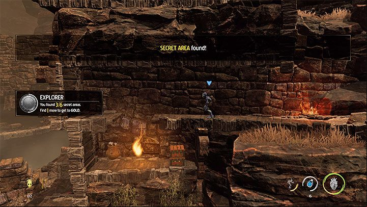 Go back a little bit to the left and start climbing - Oddworld Soulstorm: Freeing pinned-down Mudokons, The Ruins - walkthrough - 2: The Ruins - Oddworld Soulstorm Guide