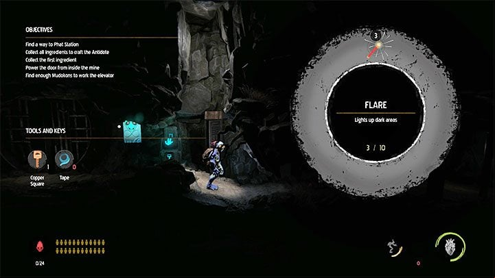 The lower ageway is barricaded and unlocking it by restoring power will be our new priority - Oddworld Soulstorm: Collecting antidote ingredients, the Funicular - walkthrough - 4: The Funicular - Oddworld Soulstorm Guide
