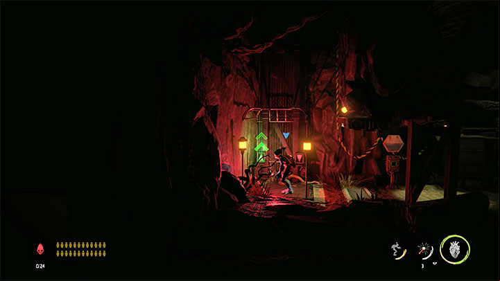 At this point, we can go back to the generator and refuel in order to start it - Oddworld Soulstorm: Collecting antidote ingredients, the Funicular - walkthrough - 4: The Funicular - Oddworld Soulstorm Guide
