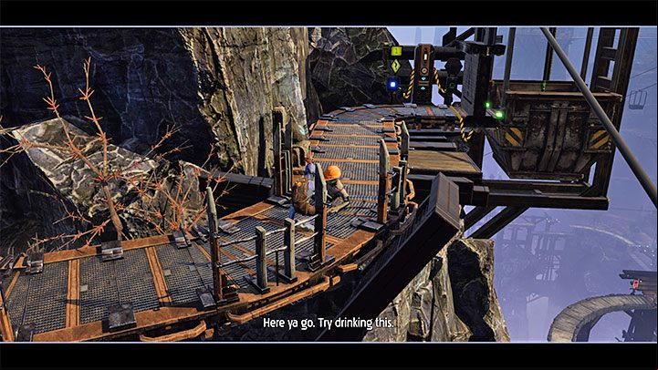 This can be done once you collect the 5 ingredients needed to craft an antidote (a single antidote bottle will do) - Oddworld Soulstorm: Healing sick Mudokons, the Funicular - walkthrough - 4: The Funicular - Oddworld Soulstorm Guide