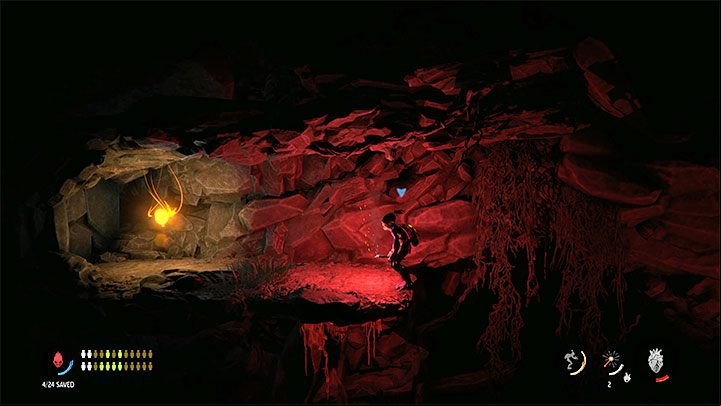 Now, we should return to the bottom, specifically to the area with the first large machine - Oddworld Soulstorm: Healing sick Mudokons, the Funicular - walkthrough - 4: The Funicular - Oddworld Soulstorm Guide