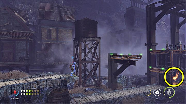 The final part of the stage is initiated by activating the mine cart with the help of the 7 Mudokons travelling with Abe - Oddworld Soulstorm: Journey to Phat Station, the Funicular - walkthrough - 4: The Funicular - Oddworld Soulstorm Guide