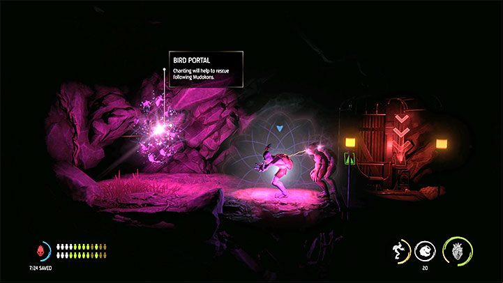 The camera will pan away for a moment to show the location of the elevator that has just been unlocked - Oddworld Soulstorm: Journey to Phat Station, the Funicular - walkthrough - 4: The Funicular - Oddworld Soulstorm Guide