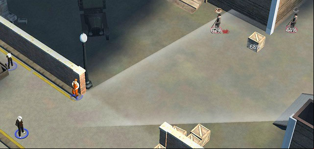 The accuracy of area attacks drops with distance. Above: a shootout with a Thompson. - Battle Mechanics - Tactics - Omerta: City of Gangsters - Game Guide and Walkthrough