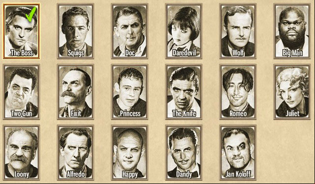 The game gives you 16 (17 in the special edition) characters to use at your disposal. - Gangsters - Tactics - Omerta: City of Gangsters - Game Guide and Walkthrough