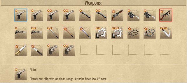 Your handy weapons storehouse - there are some unique specimens in stock. - Gangsters - Tactics - Omerta: City of Gangsters - Game Guide and Walkthrough