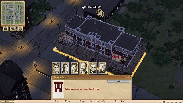 Night Club in the making. - Kentucky Ave - Act II - Omerta: City of Gangsters - Game Guide and Walkthrough