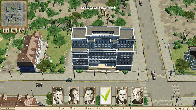 The Insurance Company's building. Now you need customers. - Georgia Ave - Act II - Omerta: City of Gangsters - Game Guide and Walkthrough