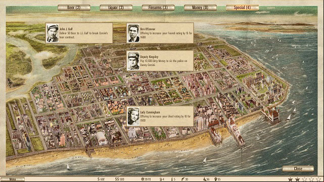 Special Jobs will let you increase your influence in the city. - Illinois Ave - Act II - Omerta: City of Gangsters - Game Guide and Walkthrough