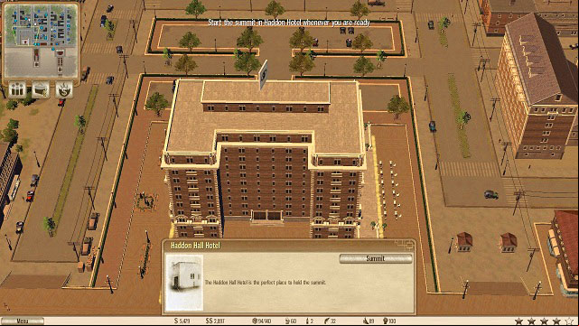 Haddon Hall Hotel - the place of the summit. - North Carolina Ave - Act II - Omerta: City of Gangsters - Game Guide and Walkthrough