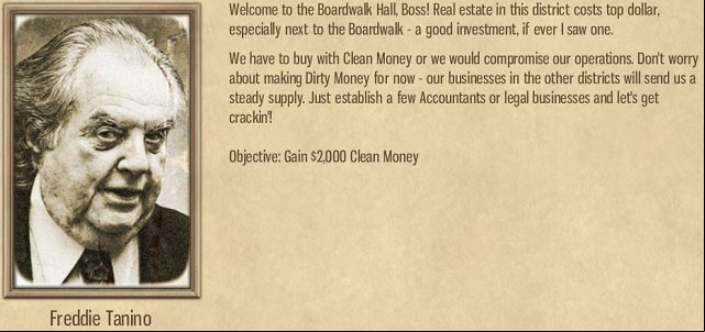 The Boardwalk is a paradise for ants - they will launder any sum of dirty money. - Boardwalk Hall - Act III - Omerta: City of Gangsters - Game Guide and Walkthrough