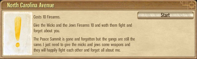 Each task is linked to a quest you've been involved in previously. - Michigan Ave - Act III - Omerta: City of Gangsters - Game Guide and Walkthrough