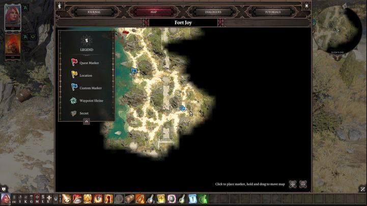 Location of a shovel and a bedroll on the map. - Where to find a shovel and a bedroll in Divinity Original Sin 2? - FAQ - Divinity Original Sin 2 Guide