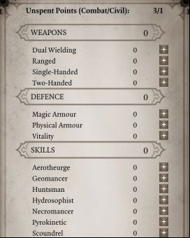 When creating a character, you can spend three points between selected combat abilities. - Combat abilities in Divinity Original Sin 2 - Skills And Abilities - Divinity Original Sin 2 Guide