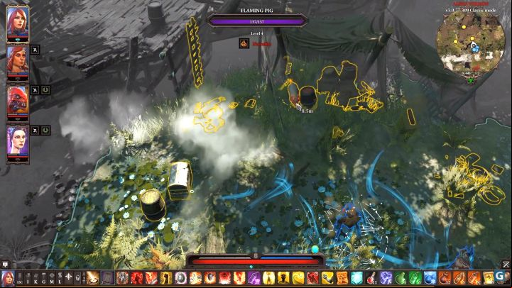 The pigs can be extinguished with Bless spell. - Fort Joy puzzles | Puzzles and secrets - Puzzles and secrets - Divinity Original Sin 2 Guide