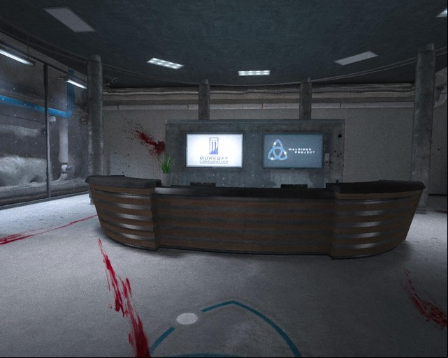 The security desk, the ageway on the right - Underground Lab | Walkthrough - Walkthrough - Outlast Game Guide & Walkthrough
