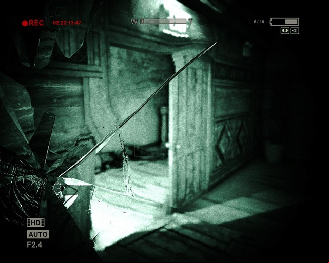 The door your buddy forced open. The corridor behind it leads to the reception area - Return to the istration Block | Walkthrough - Walkthrough - Outlast Game Guide & Walkthrough