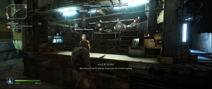 Madame Beauvoir will have some missions for you from the "Historian" series. - Outriders: New NPCs - how to unlock? - FAQ - Outriders Guide