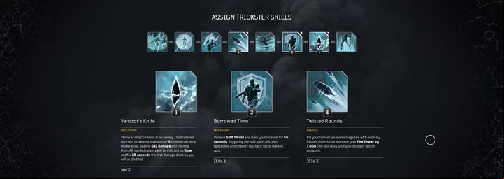 The Trickster has 8 unique skills that can be unlocked at specific character levels - Outriders: Trickster - Premade character build - Trickster - Outriders Guide