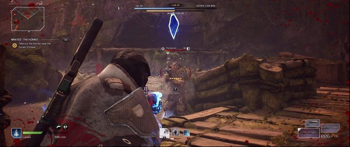 You will find at least 3 snipers in the location, and the Hornet can cast Freeze - Outriders: The Hornet - Wanted, walkthrough - Wanted - Outriders Guide