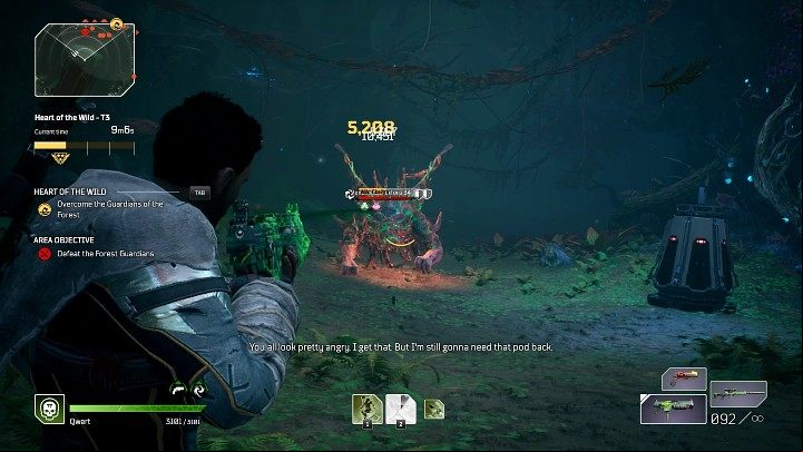 In the final stage of the Heart of the Wild expedition, you'll have to face the forest's guardians, which include poisonous Strix, Alpha Perforo, explosive arachnids, Crawlers, and Elite Behemoths - Outriders: Heart of the Wild - Expedition, walkthrough - Expeditions - Outriders Guide