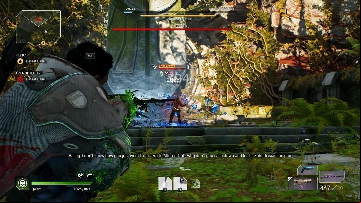 Skills like Rock Spikes, Veil of Stones and Stone Wave have a rather long lag, which you can use to shoot a few extra shots towards Bailey or use offensive skills - Outriders: Bailey boss fight - how to defeat? - Bosses - Outriders Guide