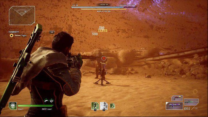 Avoid your enemy's quick strikes, don't stay in one place too long, destroy Anomaly orbs and try to keep your enemy at a distance - Outriders: Yagak, 2nd boss fight - how to defeat the final boss? - Bosses - Outriders Guide