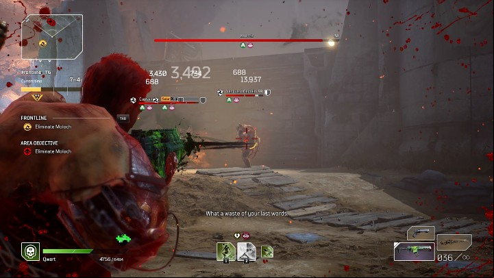 In the final stage of the Frontline Expedition, you will have to fight Moloch (one of the main bosses in Outriders), who appears in the arena accompanied by two Elite Captains - Outriders: Frontline - Expedition, walkthrough - Expeditions - Outriders Guide