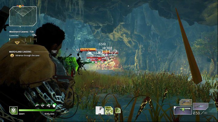 After starting the Marshland Caverns Expedition, you must make your way through a large cave - Outriders: Marshland Caverns - walkthrough - Expeditions - Outriders Guide
