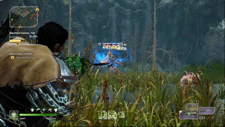 Next, two Elite opponents will appear in the arena - a charging Behemoth and a Brood Mother; you should focus your fire on them to eliminate them as soon as possible - Outriders: Marshland Caverns - walkthrough - Expeditions - Outriders Guide