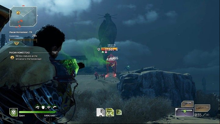 When you start the Paxian Homestead Expedition, you will have to eliminate two Elite Crawlers, which have quite a few allies, including normal and poisonous Perforo, as well as the aggressive Alpha Perforo - Outriders: Paxian Homestead - walkthrough - Expeditions - Outriders Guide