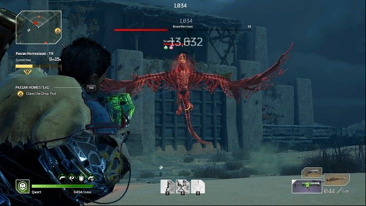 Around the same time Screechers will appear in the arena to help the boss in fight - Outriders: Paxian Homestead - walkthrough - Expeditions - Outriders Guide